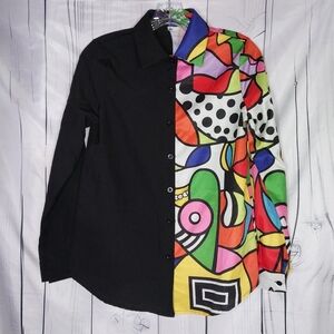 Colorful Abstract Psychodelic Men's Shirt